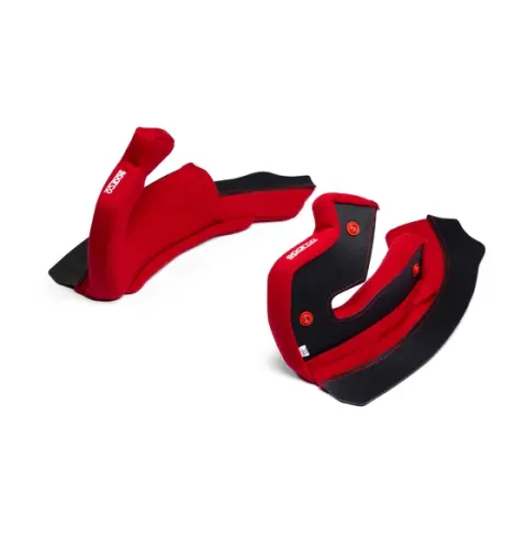 Wyściółka wkładki policzkowe do kasków Sparco Stealth RF czerwone