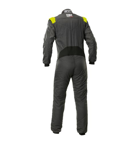 Kombinezon OMP First Evo 2025 FIA 8856-2018 antracytowo-żółty