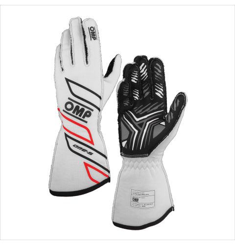 Rękawice OMP One-S 2025 FIA 8856-2018 białe