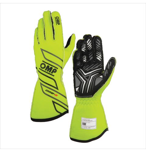 Rękawice OMP One-S 2025 FIA 8856-2018 żółte