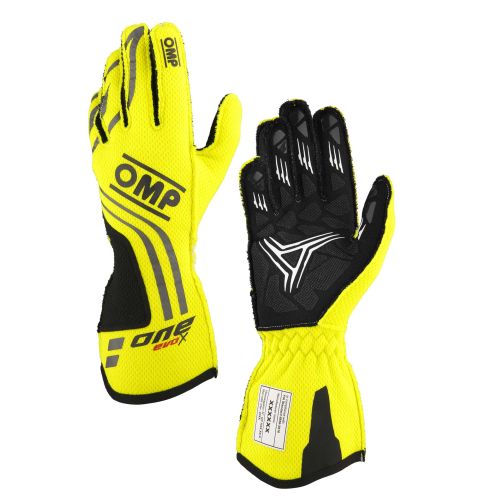 Rękawice OMP One Evo X  FIA 8856-2018 żółte