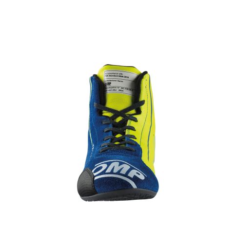 Buty OMP Tecnica 2025 FIA 8856-2018 niebiesko-żółte
