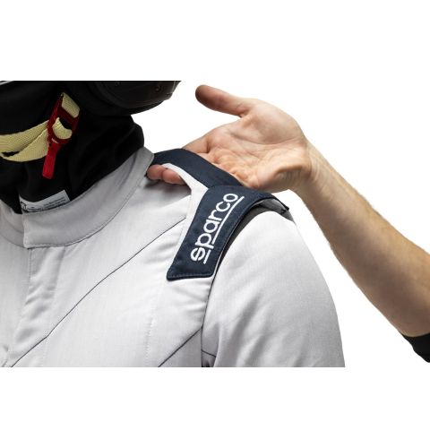 Kombinezon Sparco Sprint Advanced Asymetrical FIA 8856-2018 biało-granatowy