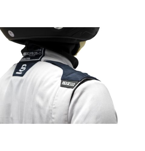 Kombinezon Sparco Sprint Advanced Asymetrical FIA 8856-2018 biało-granatowy