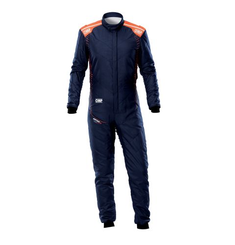 Kombinezon OMP One-S Air FIA 8856-2018 granatowo-pomarańczowy