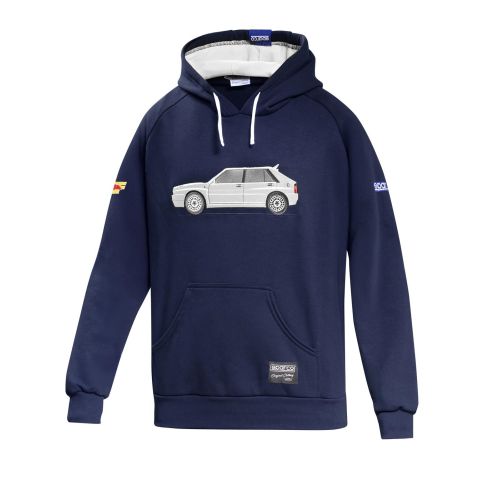 Bluza z kapturem Sparco Lancia HF Delta Integrale granatowo-biała