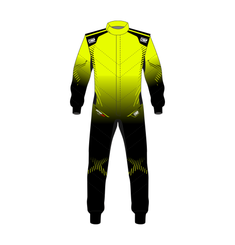 Kombinezon OMP ONE ART AIR FIA 8856-2018 czarno-żółty fluo
