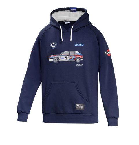 Bluza z kapturem Sparco Lancia Delta Martini Racing granatowa