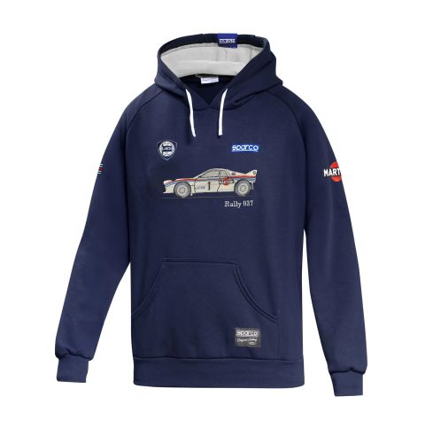 Bluza z kapturem Sparco Lancia Rally 037 Martini Racing granatowa