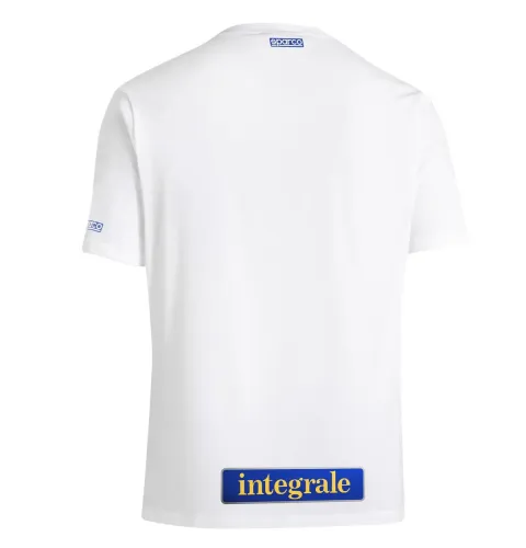 Koszulka T-Shirt Sparco Lancia HF Delta Integrale biało-żółta