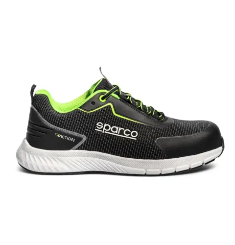 Buty Sparco Traction Yuki S1PS ESD czarno-biało-limonkowe