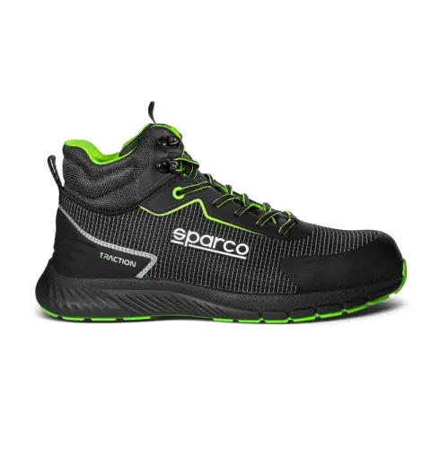 Buty Sparco Traction-H Naoki S3S ESD czarno-zielone fluo