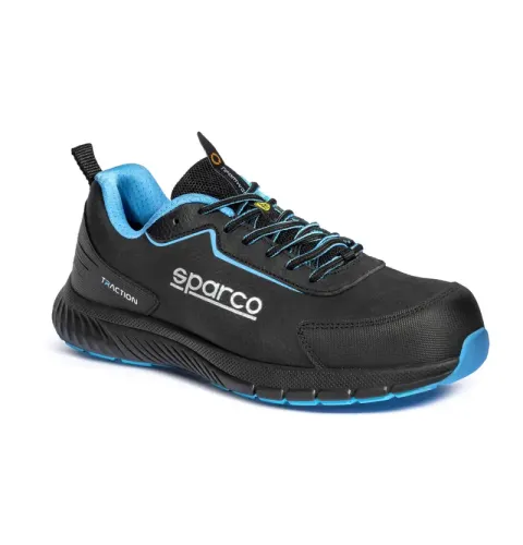 Buty Sparco Traction Nubuck Takuma S3S ESD czarno-niebieskie