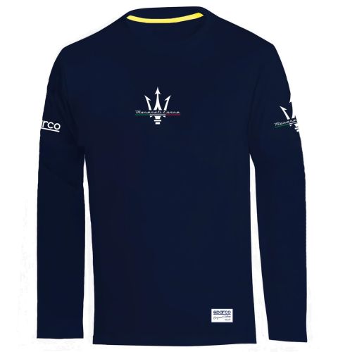 Koszulka z długim rękawem Sparco Maserati Corse granatowa