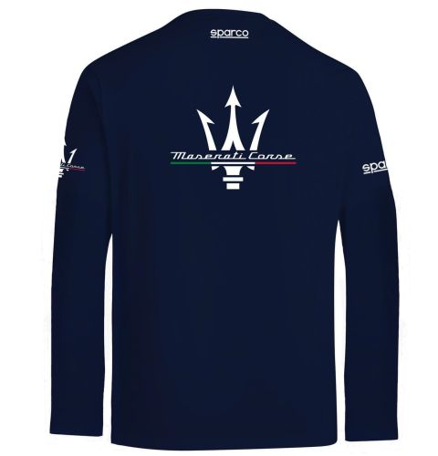 Koszulka z długim rękawem Sparco Maserati Corse granatowa