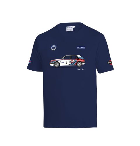 Koszulka T-Shirt Sparco Lancia Delta Martini Racing granatowa