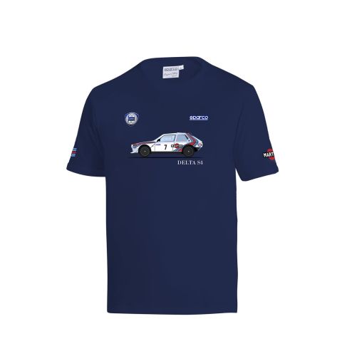 Koszulka T-Shirt Sparco Lancia Delta S4 Martini Racing granatowa