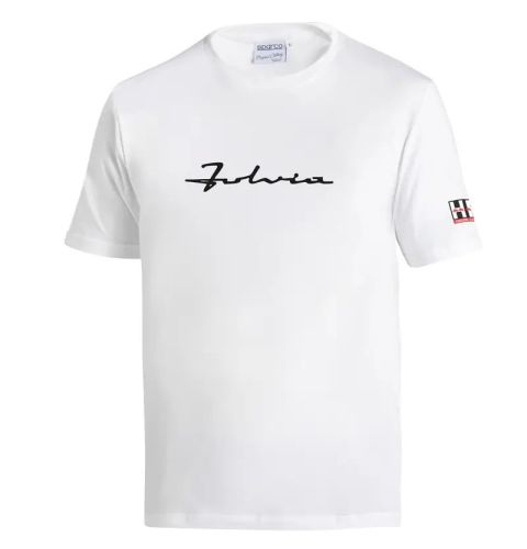 Koszulka T-Shirt Sparco Lancia HF Fulvia biała