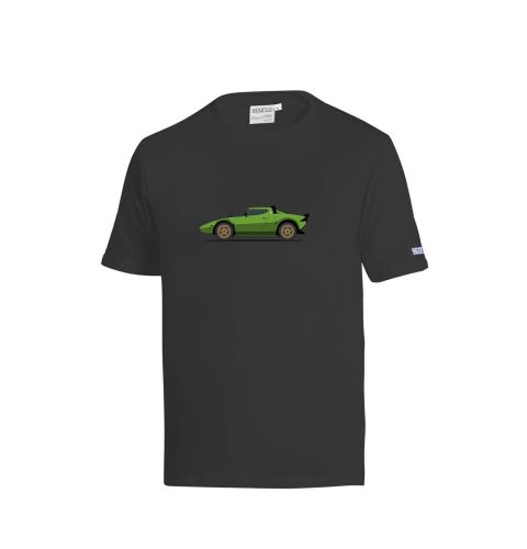 Koszulka T-Shirt Sparco Lancia HF Heritage Stratos czarna