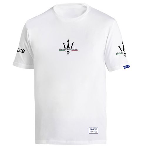 Koszulka T-Shirt Sparco Maserati Corse biała