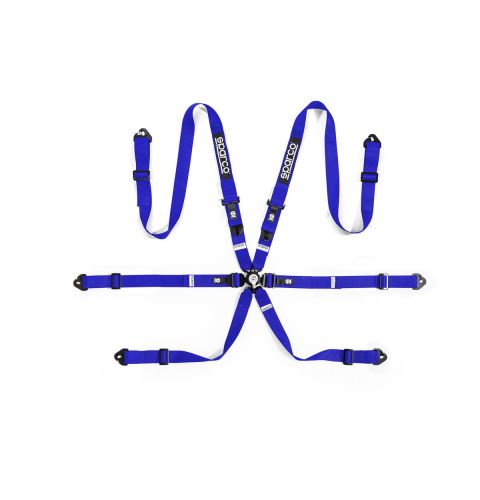 Pasy bezpieczeństwa Sparco COMPETITION H-2 PD 2", 6-pkt niebieskie