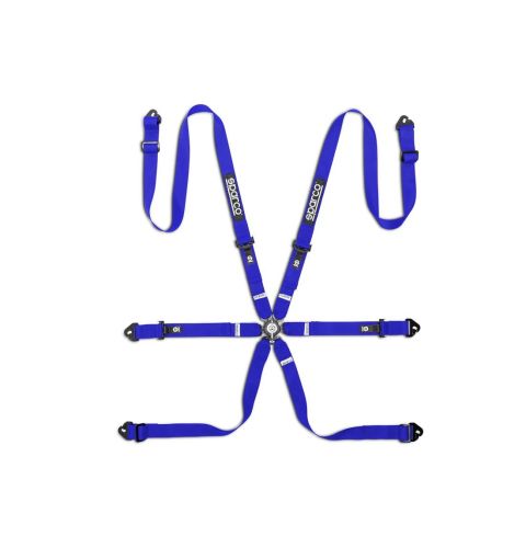 Pasy bezpieczeństwa Sparco FIA COMPETITION H-2 PU 2", 6-pkt niebieskie