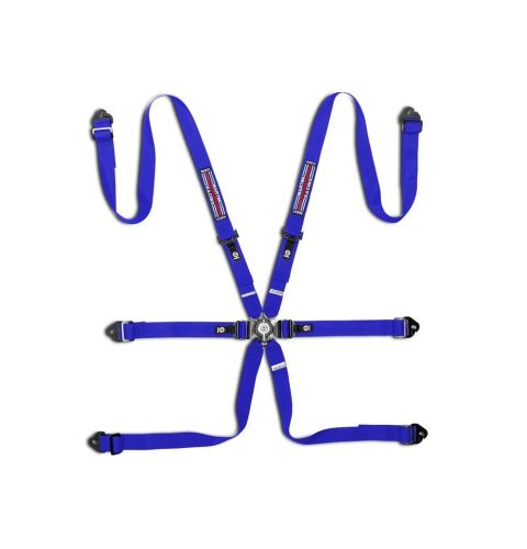 Pasy bezpieczeństwa Sparco COMPETITION H-2 PD Martini Racing 2", 6-pkt niebieskie