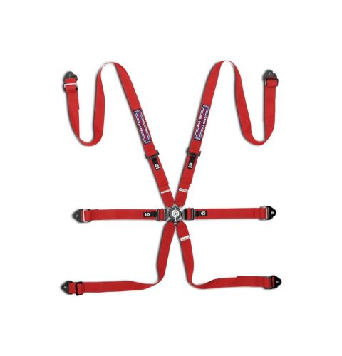 Pasy bezpieczeństwa Sparco COMPETITION H-2 PD Martini Racing 2", 6-pkt czerwone