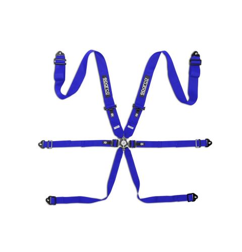 Pasy bezpieczeństwa Sparco FIA COMPETITION H-3 STEEL 3", 6-pkt niebieskie