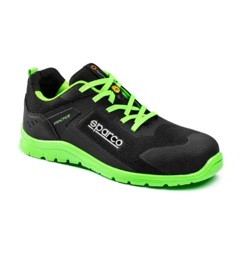 Buty Sparco Practice Advanced Rinus 2026 czarno-zielone fluo