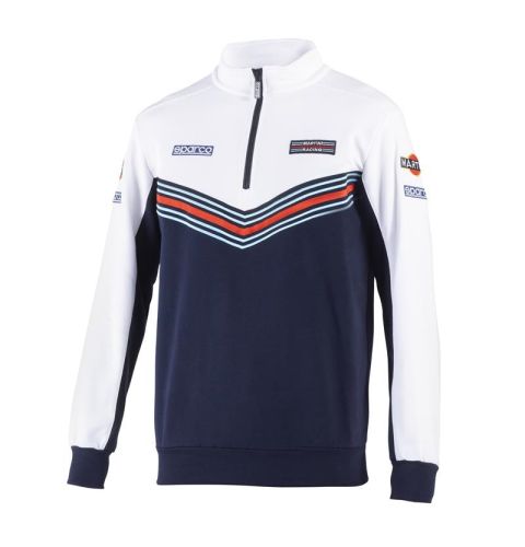 Bluza z zamkiem SPARCO MARTINI RACING - granatowo-biała