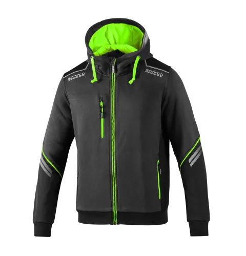 Bluza rozpinana z kapturem SPARCO COLORADO - szaro-zielona
