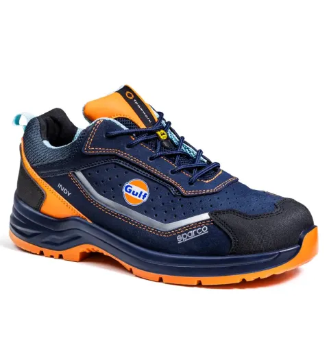 Buty SPARCO INDY METEOR GULF ESD S1PS SR FO LG - granatowo-pomarańczowe