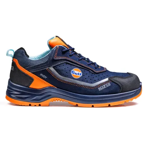 Buty SPARCO INDY METEOR GULF ESD S1PS SR FO LG - granatowo-pomarańczowe