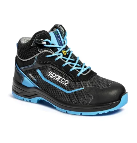 Buty SPARCO INDY-HE SUNNY  ESD S3S SR LG - czarno-błękitne