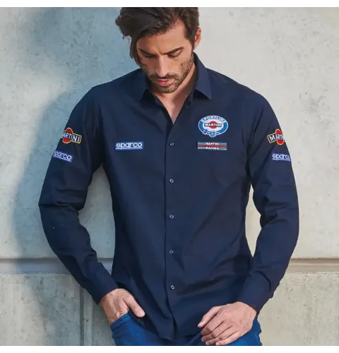 Koszula SPARCO MARTINI RACING - granatowa