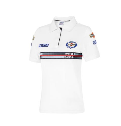 Koszulka polo damska SPARCO REPLICA MARTINI RACING LADY - biała