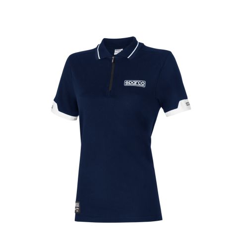 Koszuka polo z zamkiem damska SPARCO LADY - granatowa