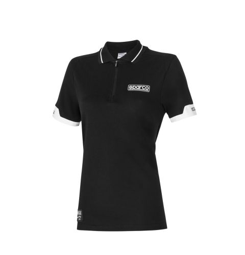 Koszuka polo z zamkiem damska SPARCO LADY - czarna