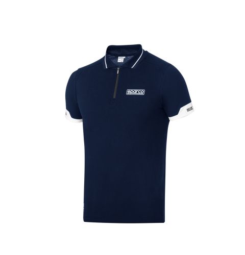 Koszulka polo z zamkiem SPARCO - granatowa