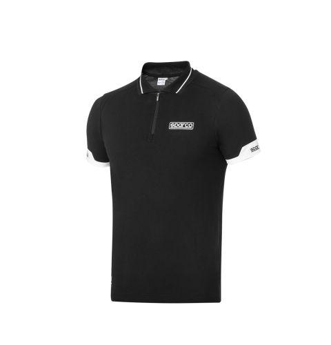 Koszulka polo z zamkiem SPARCO - czarna
