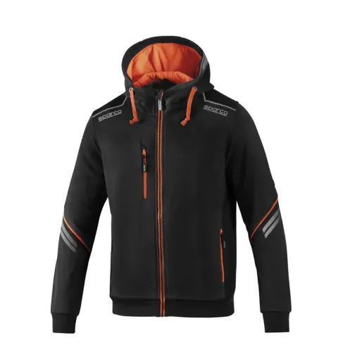 Kurtka SPARCO TECH HOODED - czarno-pomarańczowa