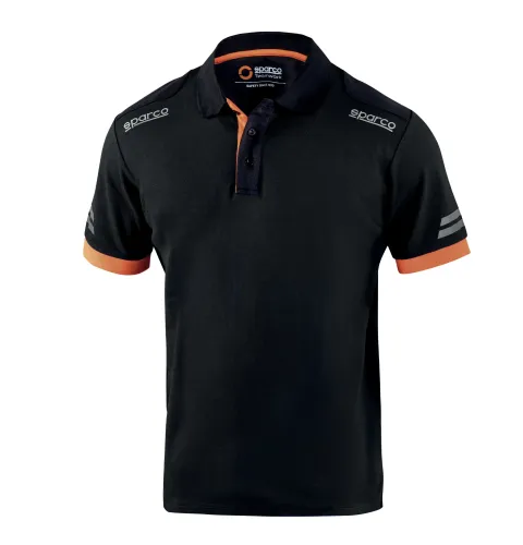 Polo SPARCO TECH - czarno-pomarańczowe
