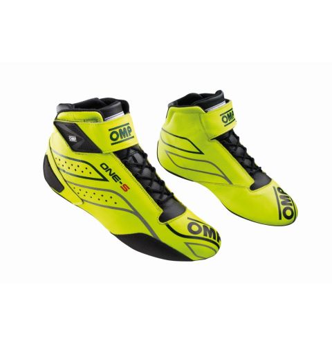 Buty OMP ONE-S FIA 8856-2018 żółte fluo