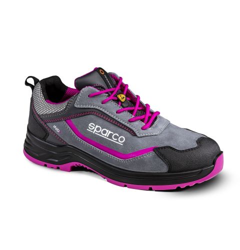 Buty SPARCO INDY DANICA ESD S3S SR FO LG - szaro-fuksjowe