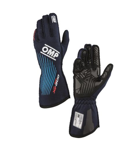 Rękawice OMP ONE EVO FX FIA 8856-2018 granatowo-niebieskie