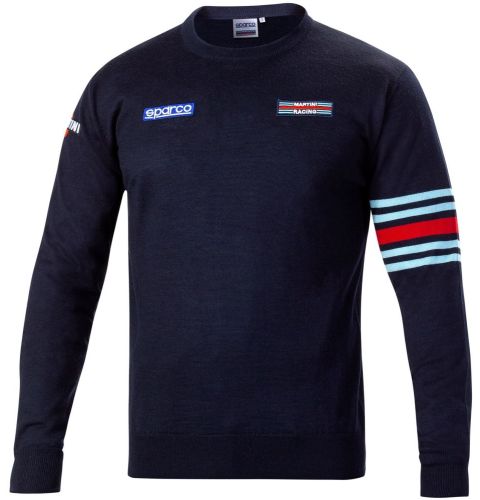 Sweter wełniany SPARCO MARTINI RACING - granatowy