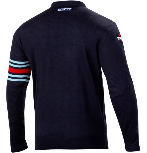 Sweter wełniany SPARCO MARTINI RACING - granatowy