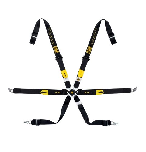 Pasy bezpieczeństwa OMP ONE WRC ENDURANCE PULL DOWN – 2", 6-pkt. FIA 8853-2016 czarne