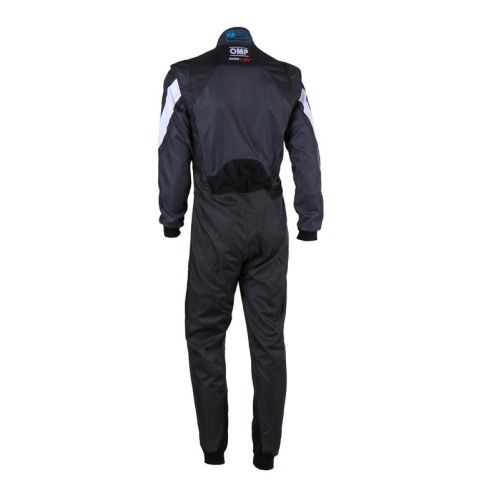 Kombinezon kartingowy OMP KS-3X FIA 8877-2022 czarno-antracytowy